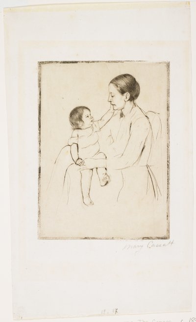 The Caress, c. 1891 by Mary Cassatt
